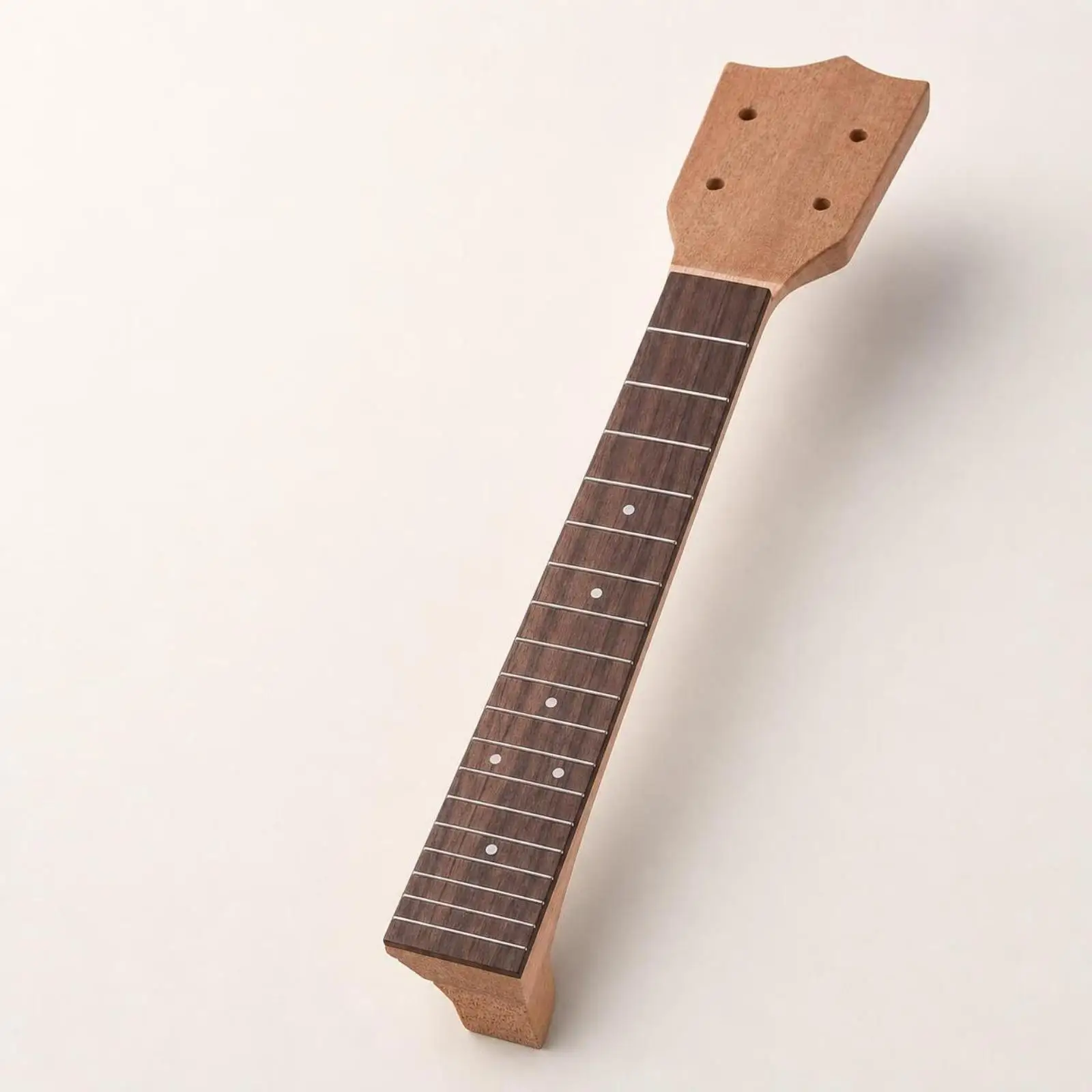 Dark Wood Ukulele Neck Fingerboard Combo for Adult Full Wood Custom Uke Repair Project Kit