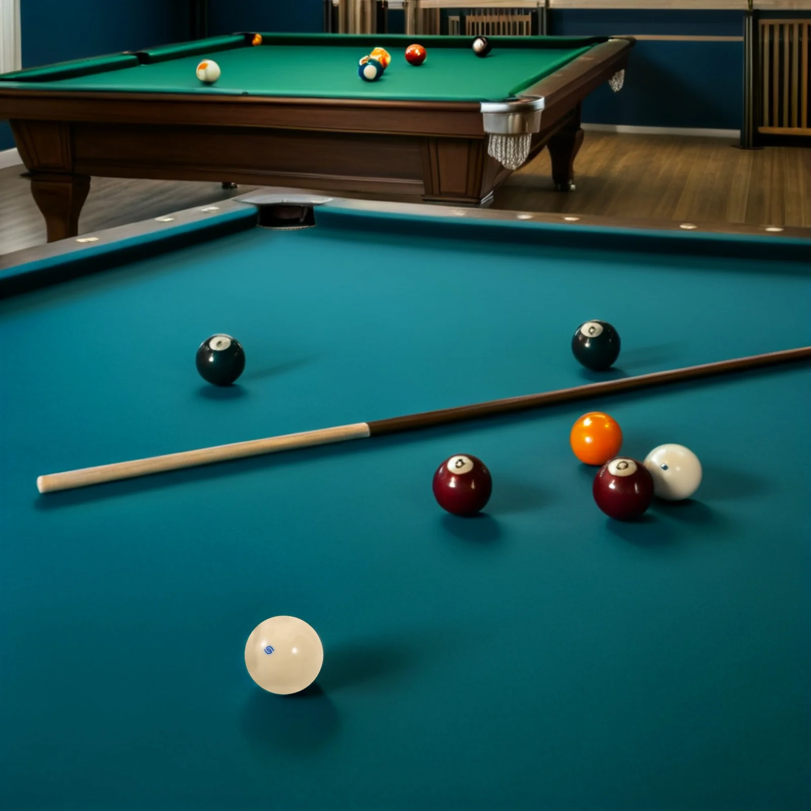

Professional Pool Cue Ball Training Blue Eye Dot Standard Size White Billiard Ball Precision Practice Equipment
