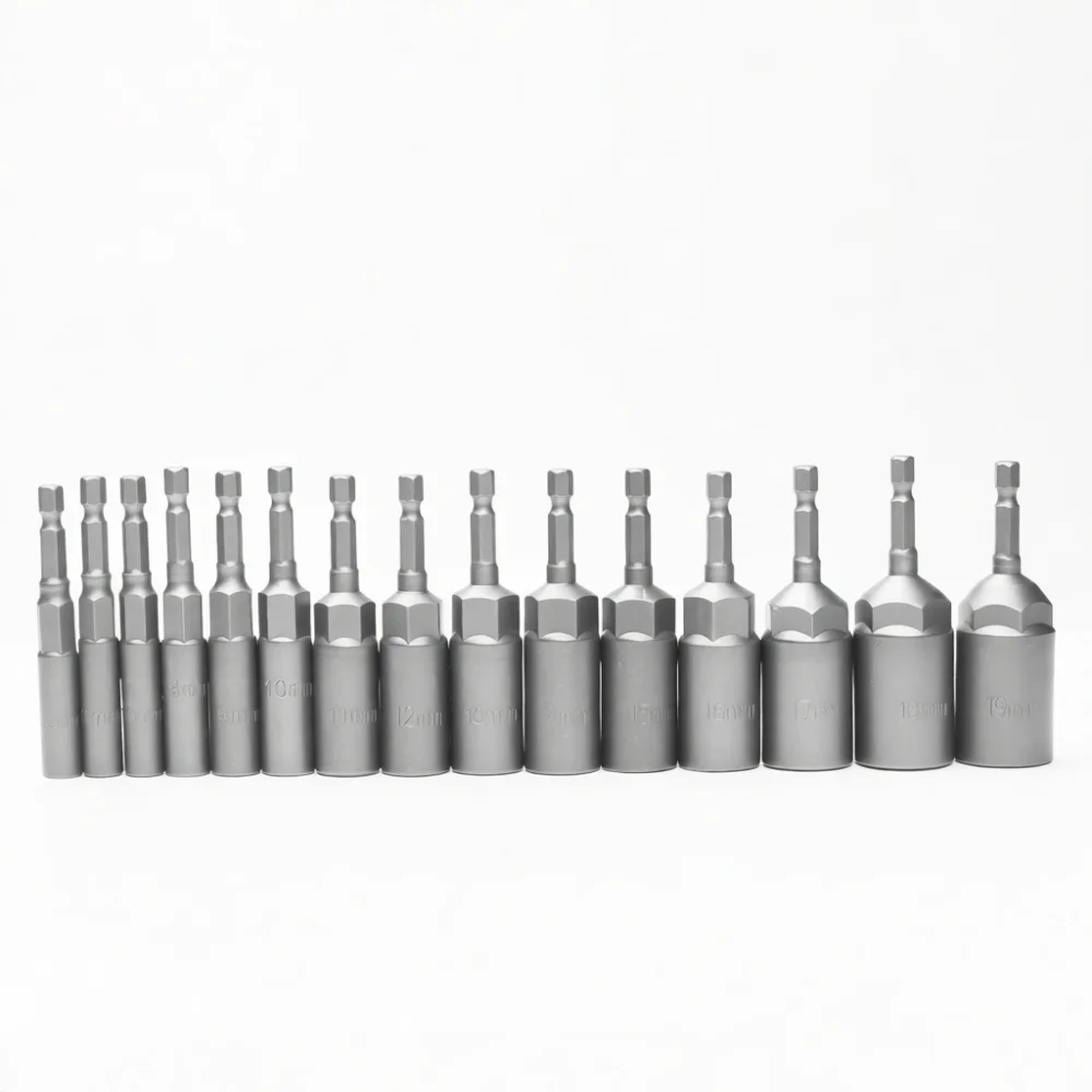 Deep Socket Adapter For Power Drill Impact Wrench Metric Hex Nut Driver Bits Chrome Vanadium Steel Repair Tool Set 5 5 19mm