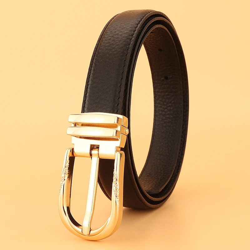 

Fashion women designer belts classic pin buckle genuine leather 2.4cm small Waistband casual luxury famous jeans lady waist stra