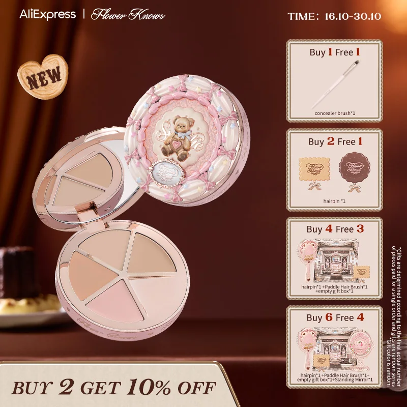 [NOWOŚĆ] Paleta Korektorów Flower Knows The Sweetie Bear Collection, 4 kolory