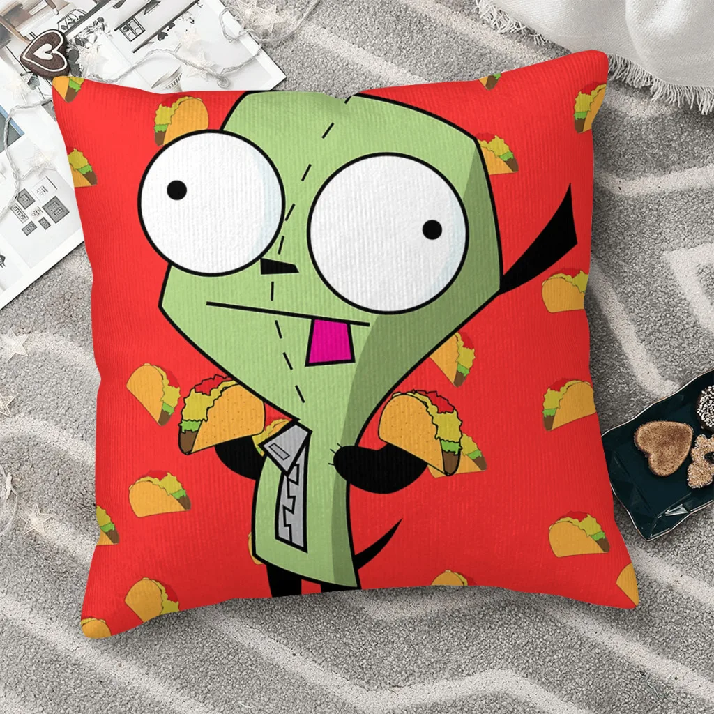 Taco Taco Gir Invader Zim Tallest Red TV Polyester Cushion Cover For Home Chair Decorative Washable Hug Pillowcase