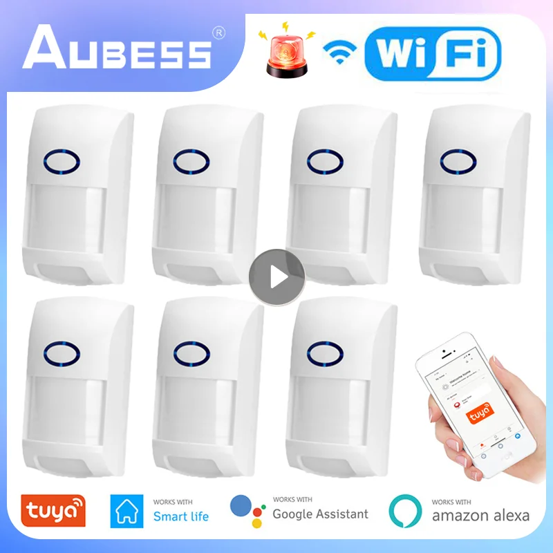 

Tuya Smart Home WiFi Motion Detector Burglar Alarm Security Protection PIR Presence Sensor Remote Monitoring Smart Life APP