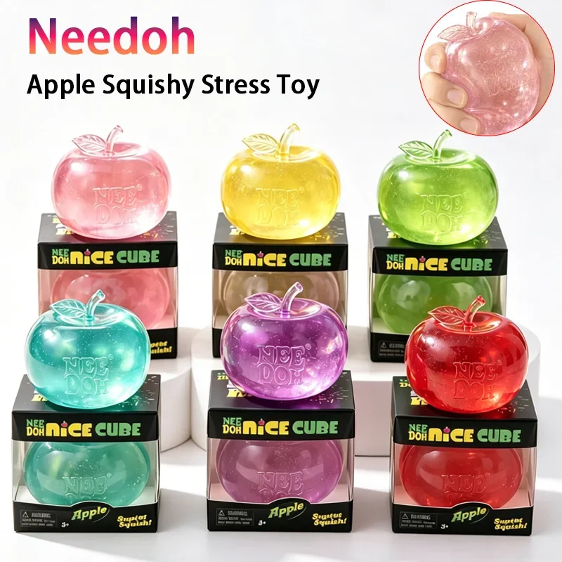 Needoh Apple Squishy Stress Balls Slow Rebound Squeeze Toy Soft Jelly Senses Stress Ball Relaxing And Interesting Gift For Adult view 3