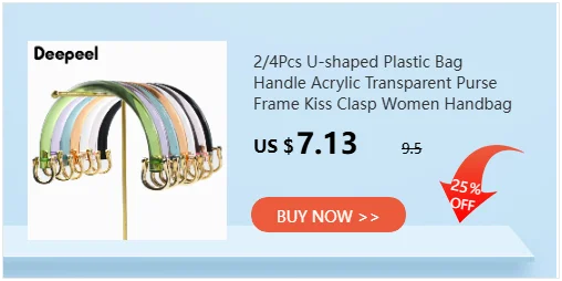 2Pcs Amber Plastic Handle Women's Bag Handles Acrylic O D Ring Handbag Woven-bag Replace Rings Purse Frame DIY Bags Accessories