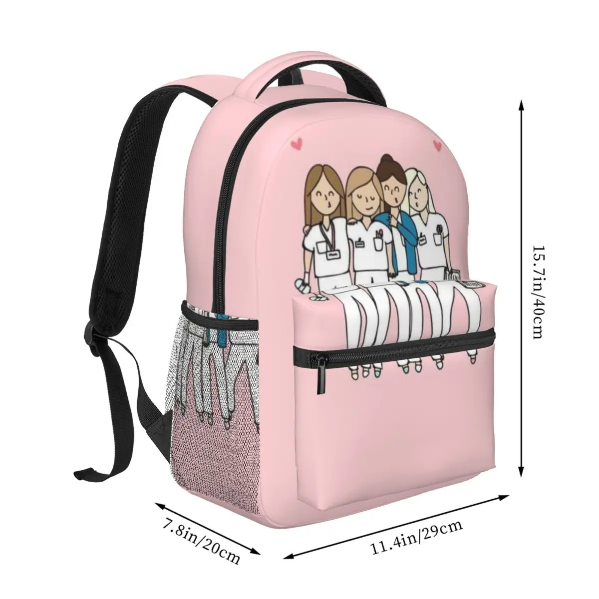 Arzt Krankens ch wester Enfermera en apuros lässig Rucksack Geschenk Student Arbeit Tages rucksack für Männer Frauen Laptop Segeltuch taschen