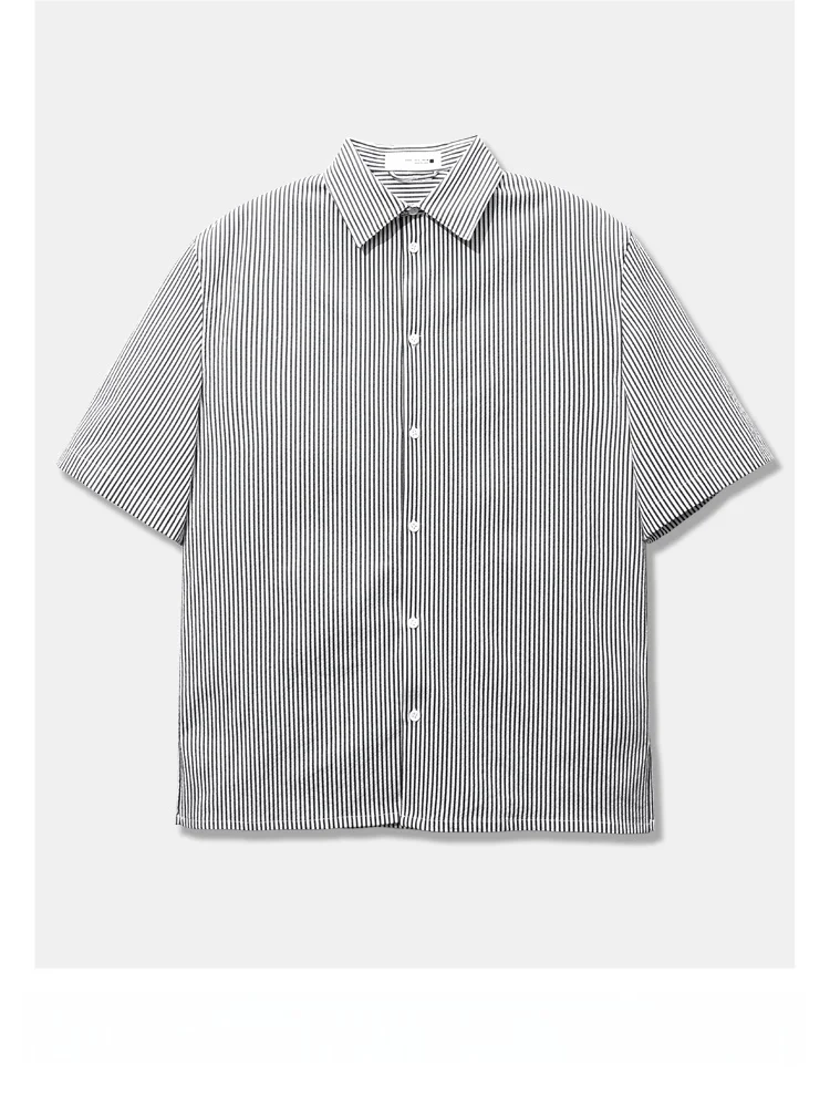 

Новые летние мужские повседневные свободные кроя irt American Sle Bubble Cloth ort Sve Striped Pattern 24, сезонные