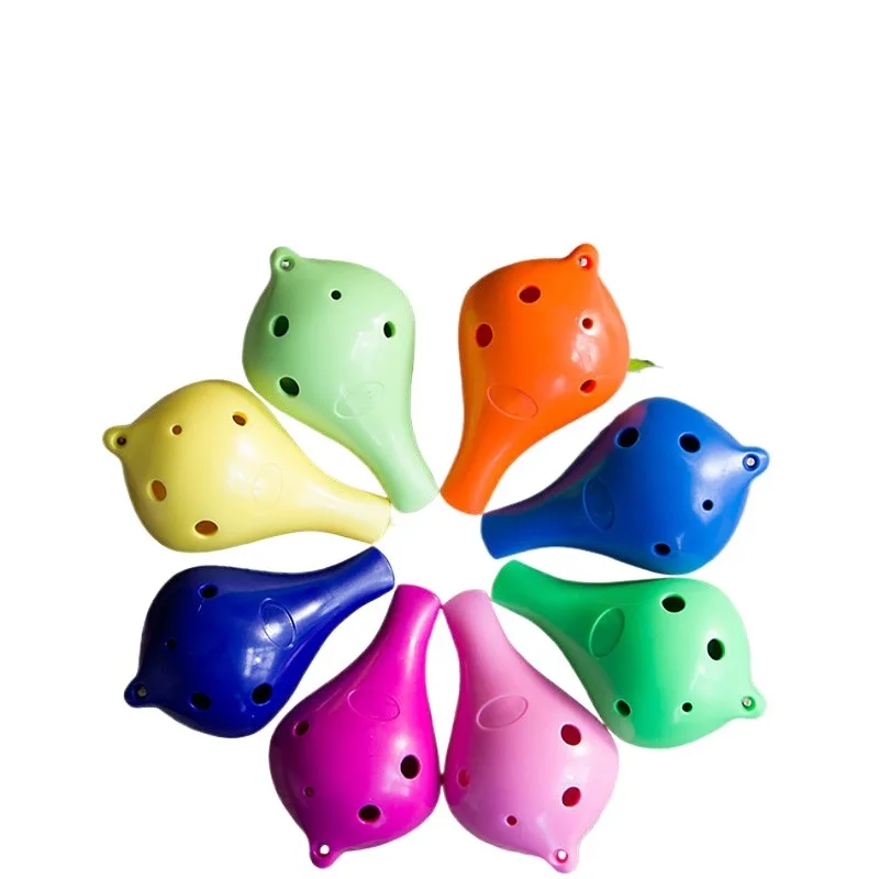 

Plastic Ocarina 6-hole Mid-tone C Ocarina Music Stores, Six-hole AC Round Mouth Random Color of Ocarina