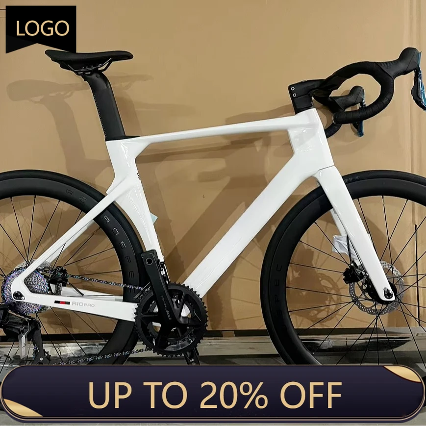EER 5-Star carbon fiber road bike with carbon fiber fork and disc brakes, 24-speed 700C racing bike available in 12 colors