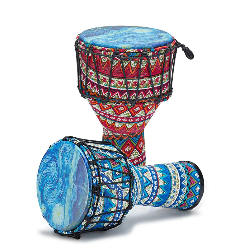 

Африканский барабан Джембе, 8-дюймовые барабаны Джембе, легкий 10-дюймовый африканский барабан, ударный инструмент для детей, традиционные барабаны