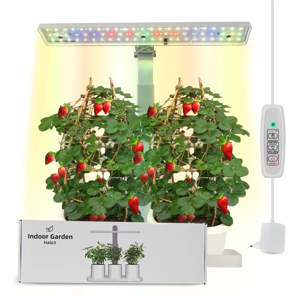 Up to 56CM Tall LED Grow Lights 37x13CM Tray Hydroponics Growing System Table Plant Lamp Full Spectrum Indoor Garden Auto Timer