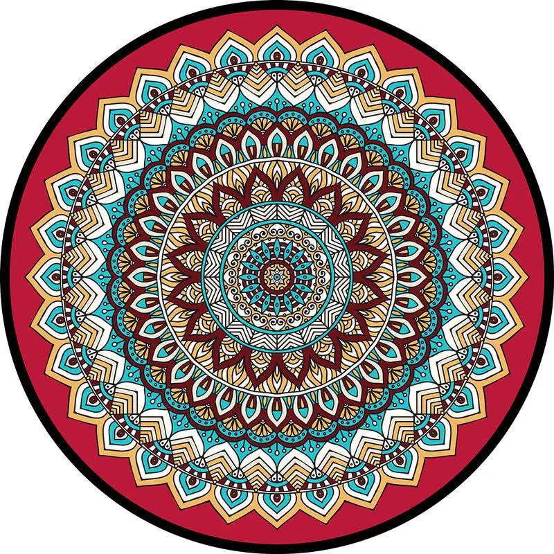 Bohemian Round Carpet European NatioNal Style Cradle Home Use Hotel Floor Mat