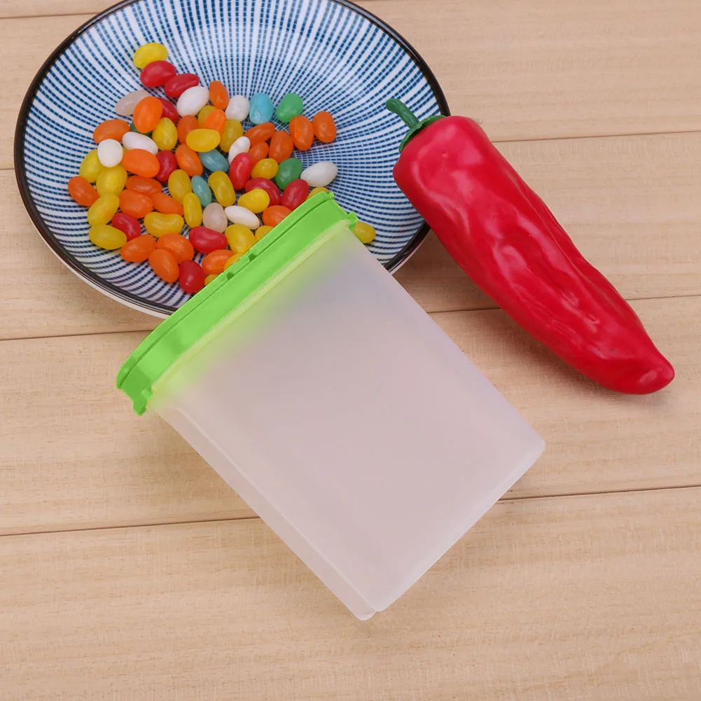 250ml 2 Lid Moisture-proof Transparent Seasoning Box Spice Condiment Bottle  Kitchen Nut Grain Cereals Storage Box