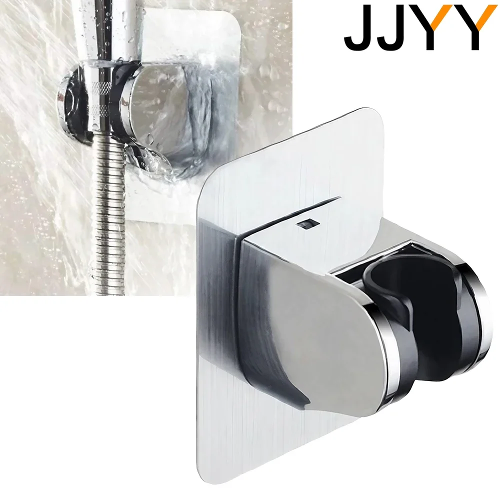 

JJYY Adjustable Self-adhesive Hand Shower Bracket Chrome Absorbed Polished Wall-mounted Bathroom Accessories