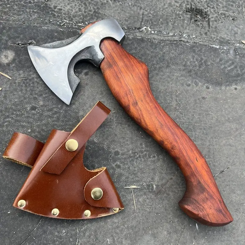 

Rosewood High-manganese Steel Forged T actical Axe Convenient Outdoor Camping Chopping Firewood Emergency Equipment