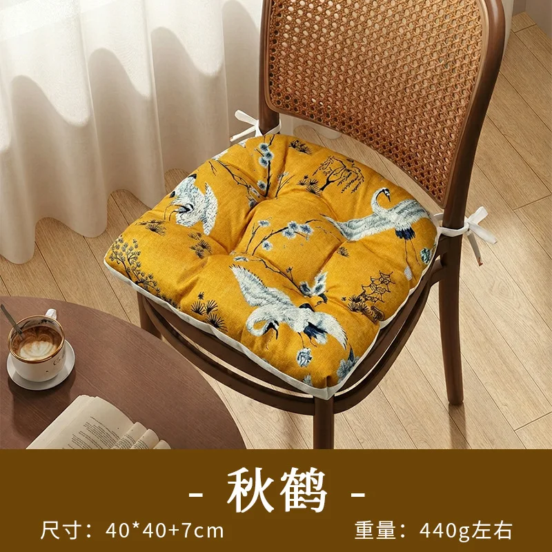 Nieuwe stoelkussen in Chinese stijl, geschikt voor alle seizoenen, universeel voor gebruik in de woonkamer, als decoratie voor eetkamerstoelen, hoefijzervormig, antislip.