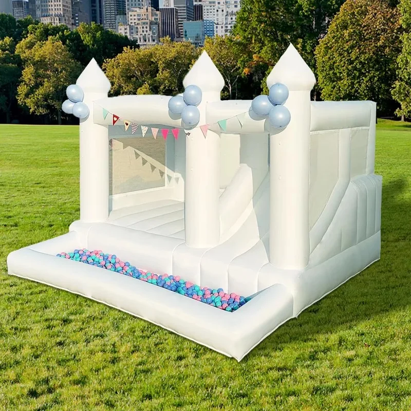 White Castle Bounce House Jump Castle Bounce House Commercial Inflatable Trampoline Slide Outdoor Inflatable Game