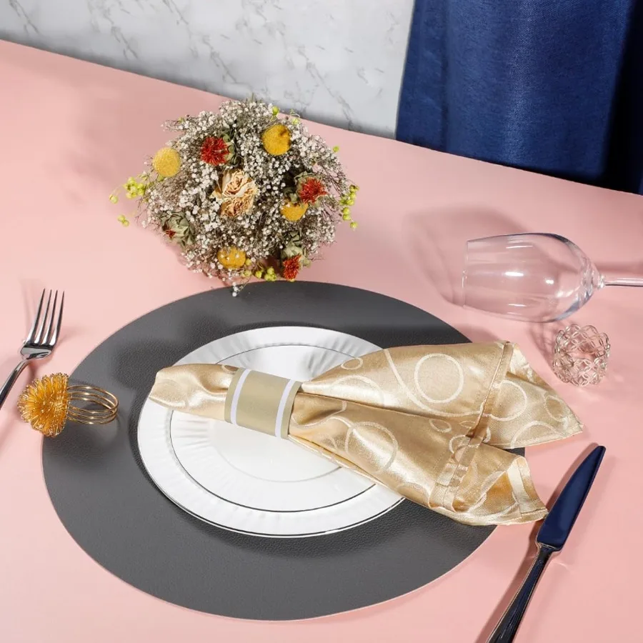 Germiwipe القياسية منديل ورقي Band منديل الدائري الذاتي لاصق 200 قطعة ماتي الذهب والفضيات يلتف العصابات الجدول إعداد الزفاف Ev