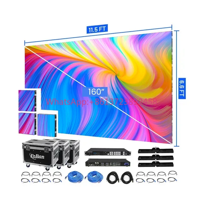 500x500mm Indoor Outdoor Rental LED Wall Display P2.6 P2.976 P3.91 Seamless Splicing LED Video Screen Stage Background LED Panel