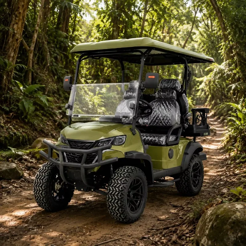 4 Seater Electric Golf Cart with Custom Logo Color Battery Options for Overseas Dealers LXM