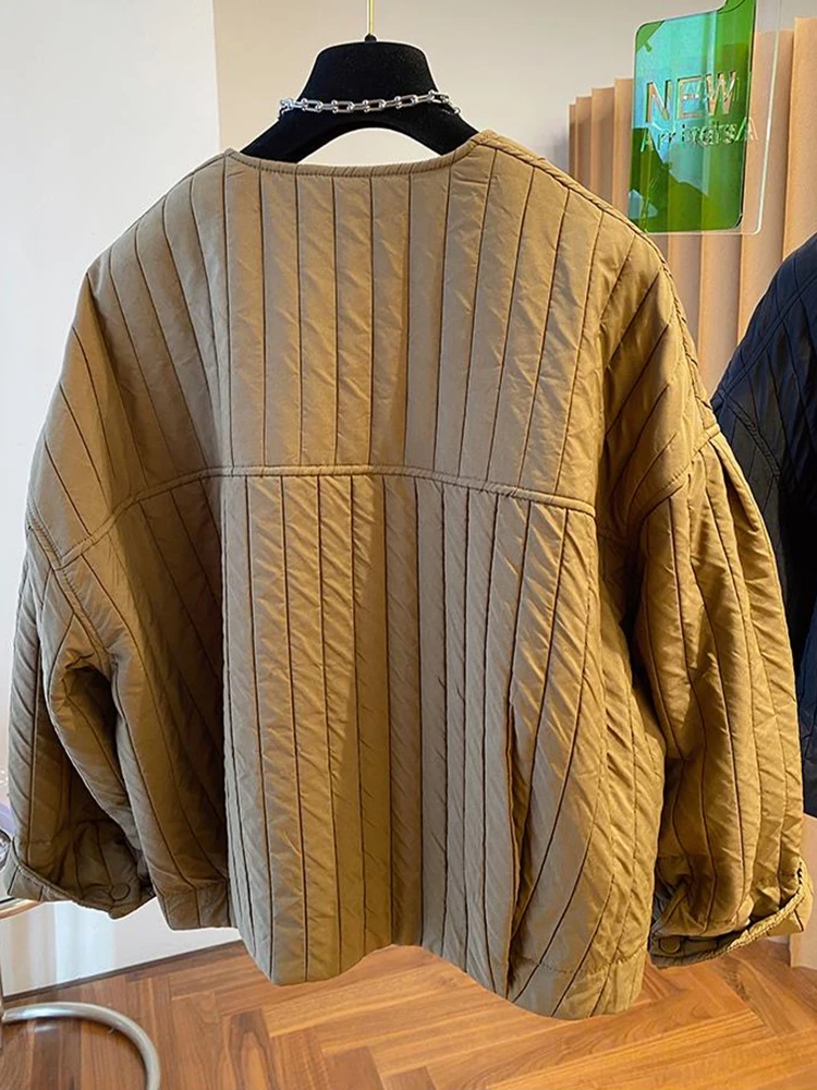 

Легкий длинный све, круглый хлопковый джинт Ne, женский зимний новый топ с текстурой, модная корейская версия для поездок на работу