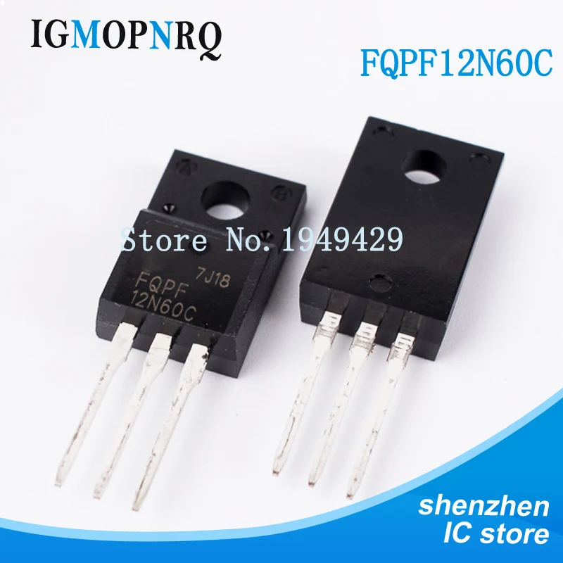 10PCS/Lot Triode Transistor FQPF12N60 12N60 12N60C TO-220F Liquid Crystal Fittings Field Effect Tube New FQPF12N60 Wholesale