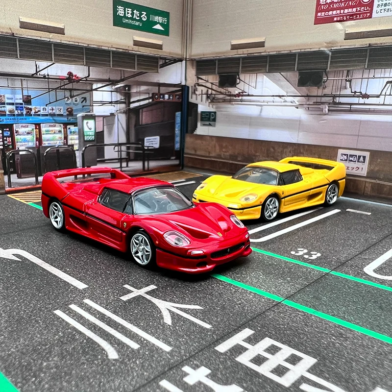 

TOMY Ferrari F50 Supercar из сплава, литье под давлением и игрушечный транспорт, модель автомобиля, миниатюрная масштабная модель автомобиля для детей