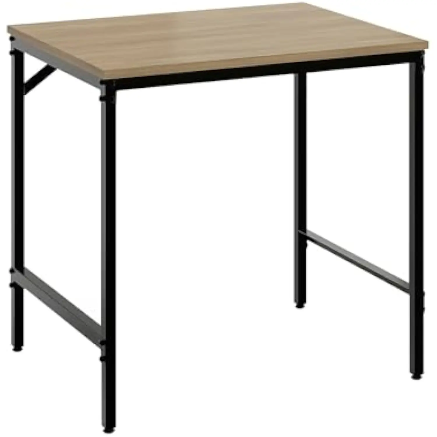 

Safco Sleek Neo Walnut Study Desk Sturdy Metal Legs Made in The USA.