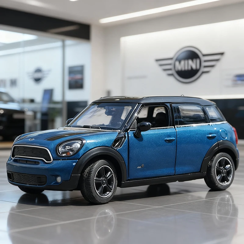 

1:24 MINI Cooper S Countryman легкосплавный автомобиль, литье под давлением и игрушечный транспорт, модель автомобиля, миниатюрная масштабная модель автомобиля, игрушечный автомобиль для детей