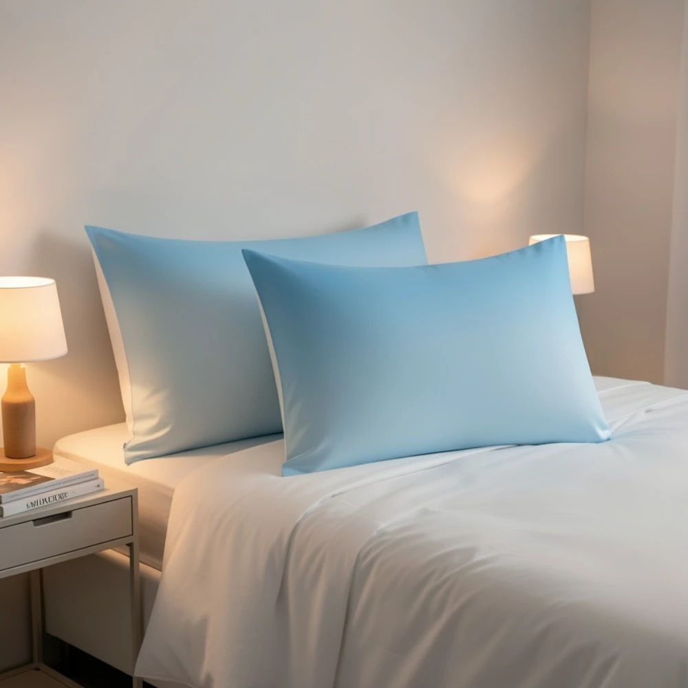Cooling Pillow Cases 2 Pack Cool Pillowcases for Hair Skin Hot Sleepers, Silky Soft, Machine Washable Hidden Pillow Covers