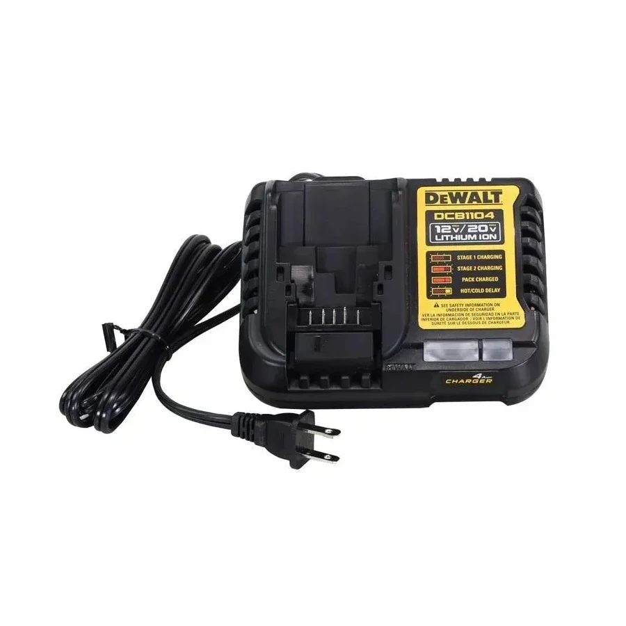 DEWALT DCB1104, 12V-20V 4A ładowarka litowo-jonowa ładowarka do elektronarzędzi Dewalt wskaźnik LED szybka ładowarka