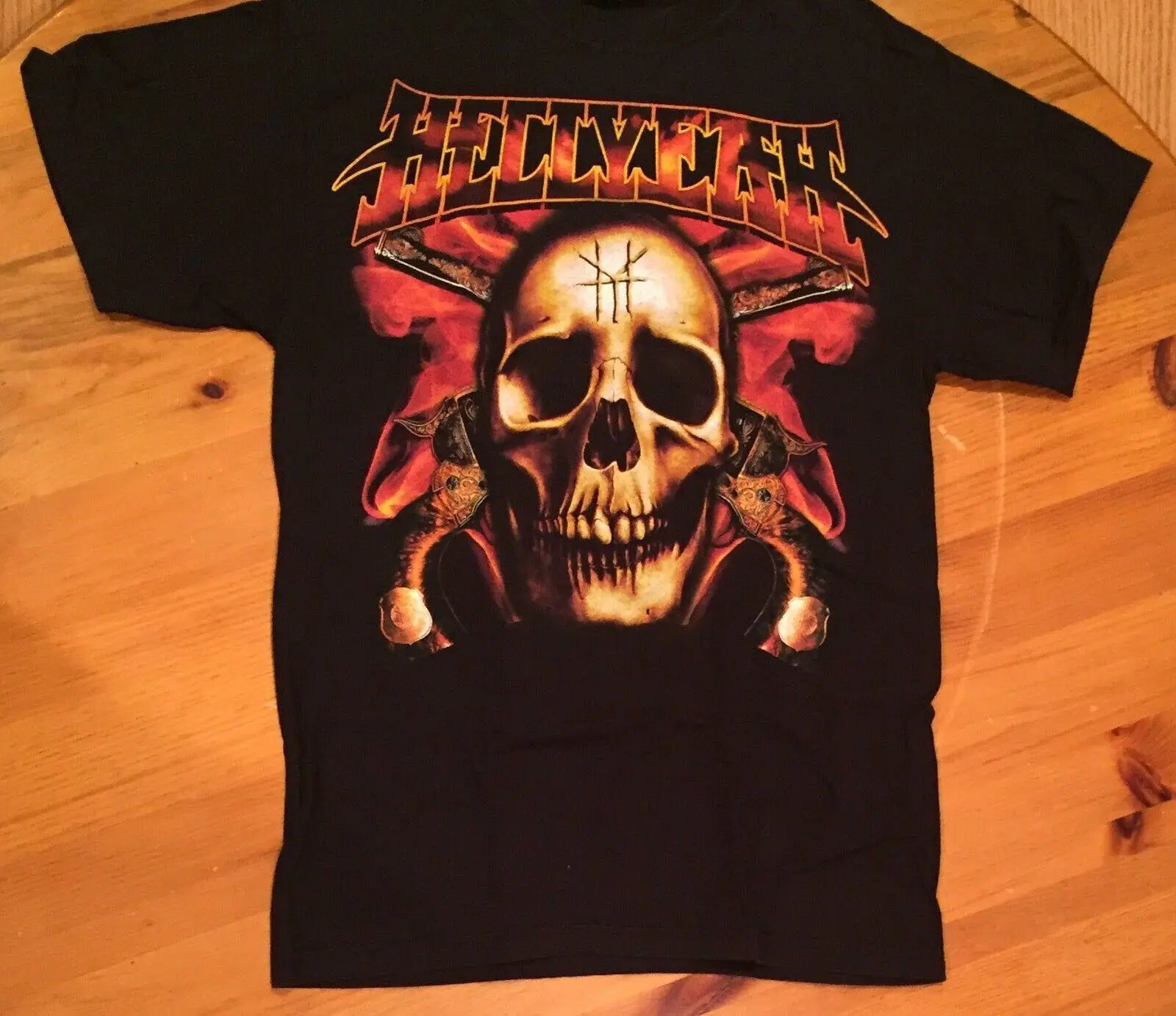 

Тяжелая хлопковая черная полноразмерная РУБАШКА УНИСЕКС Vtg Hellyeah Band Music Star LL183