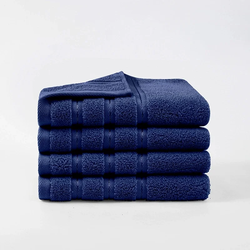 Juego de toallas de cara sólidas simples, 100% algodón, toallas suaves y altamente absorbentes para el hogar, suministros de baño para Hotel, 35x75cm x 4 Uds.