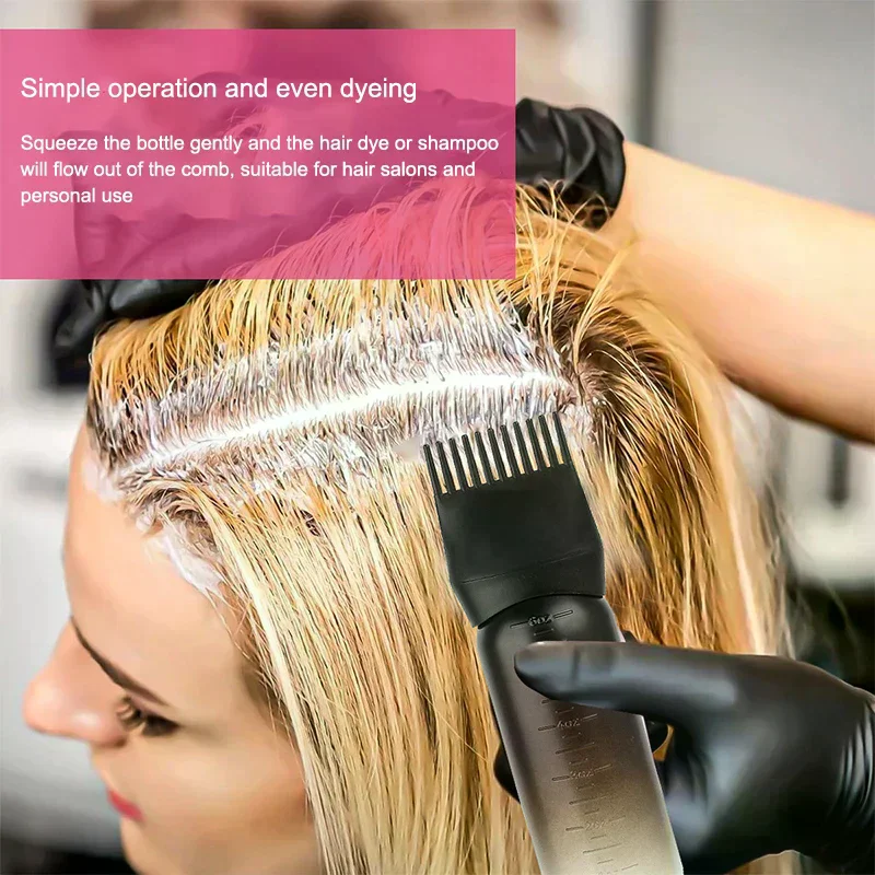 Botella aplicadora exprimible de 170ml, botella de plástico para tinte para el cabello, botella para teñir el cabello, botella de champú para limpieza en seco, peluquería