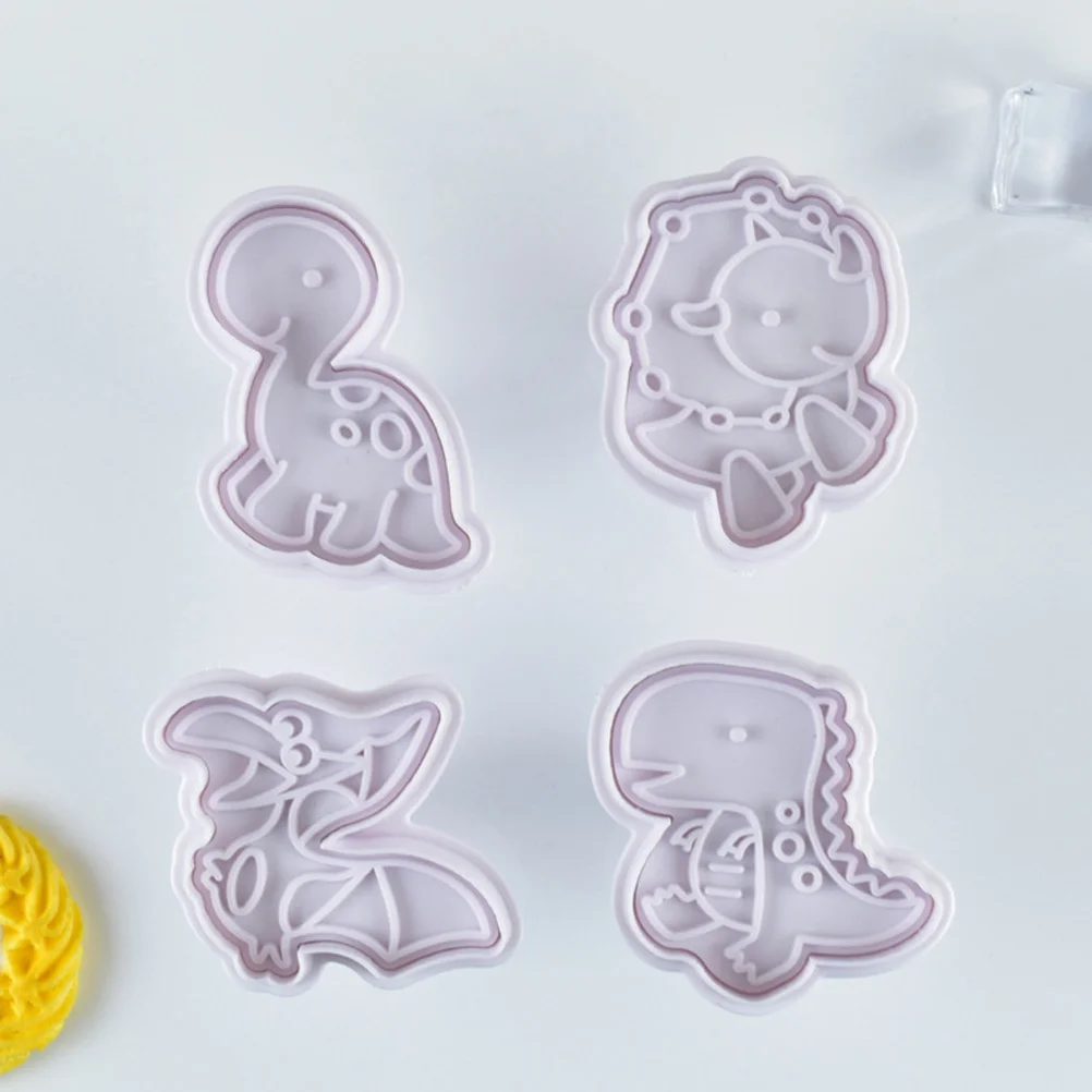 

8pcs Dinosaur Shape Plunger Cutter High-Quality Biscuit Mold Non-Stick Creative Cookie Cake Decoration Bakeware Family