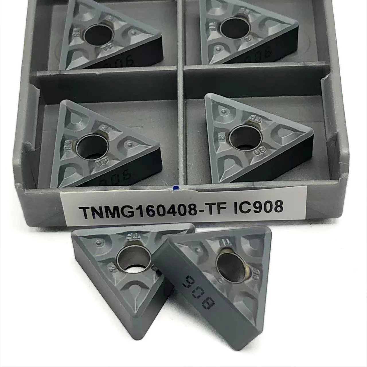 TNMG160404 TF IC907 908 TNMG160408 TF IC907 908 insertado en metal duro, herramientas de torneado para torneado externo insertado