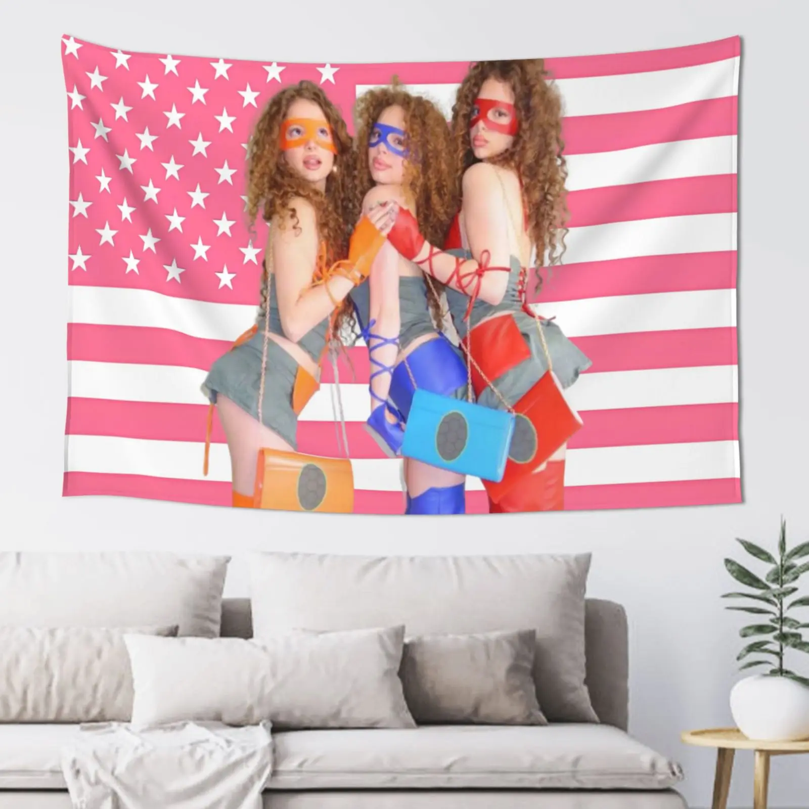 

Гобелен с героями мультфильмов Sunshine Kalogeras Sisters, домашний декор, красивые настенные художественные гобелены для девочек, фоны для гостиной, общежития