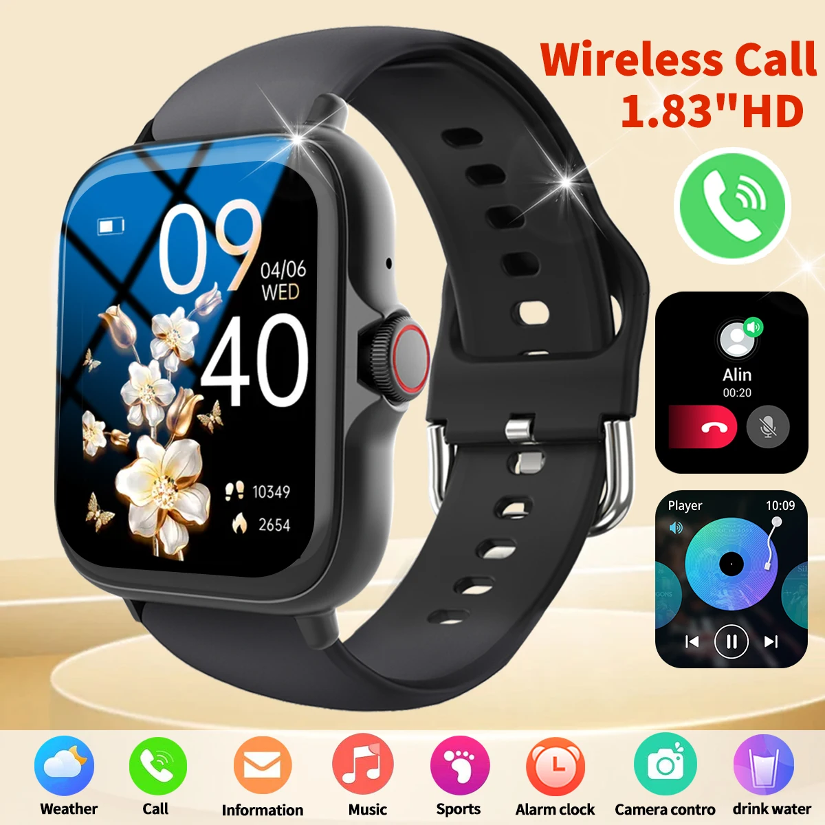 Hot Smart watch, can answer and make calls, multiple APP reminders, suitable for men and women, custom wallpaper