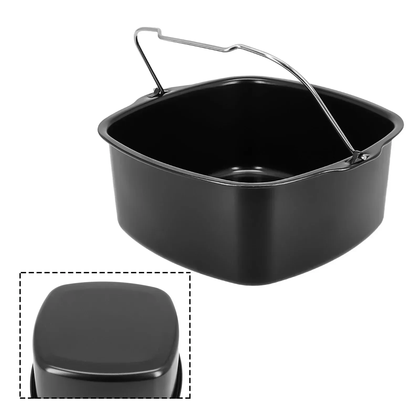 Container Oven Frying Cake Baking Basket Airfryer Dish Stainless Steel For HD9925 HD9232 HD9233 Non Stick