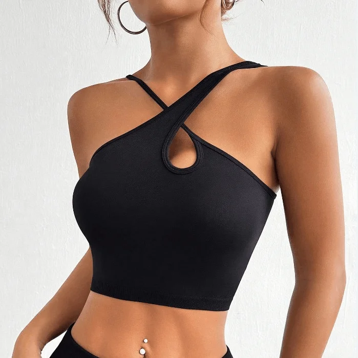 Spring and Summer Yoga Halter Neck Professional Pilates Training Quick-Dry Women's Running Fitness Tank Top