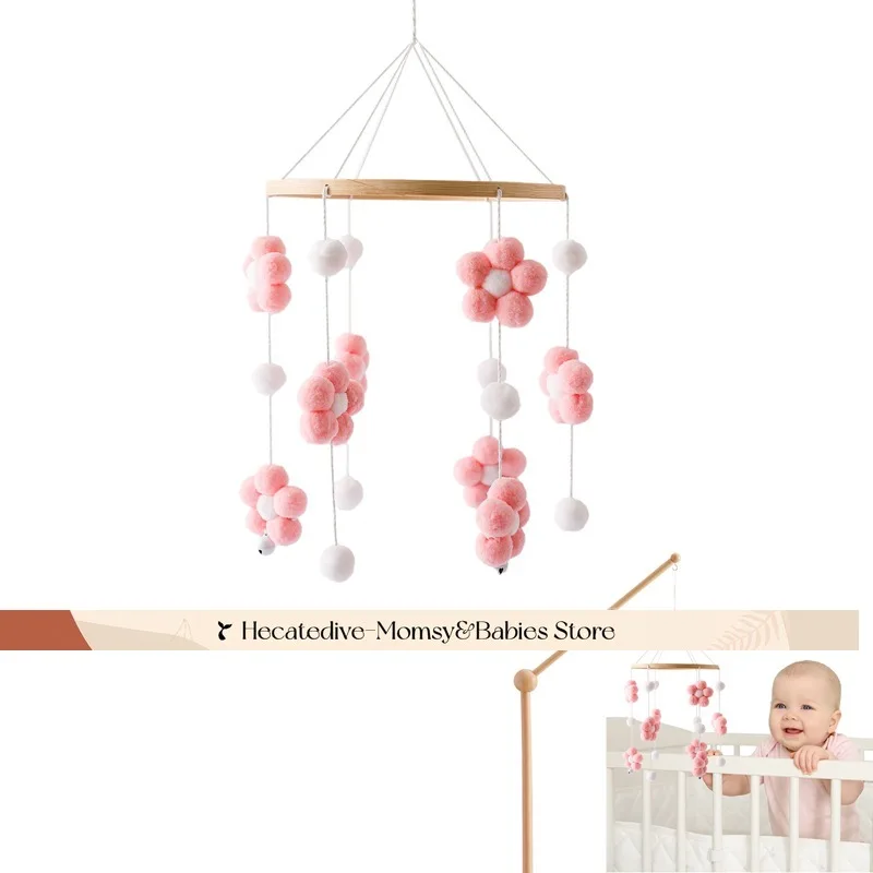 【Must Have】Baby Rattles & Mobiles educational toys newborn Pom Pom Floral mini decorations 0-12months unique toys baby things