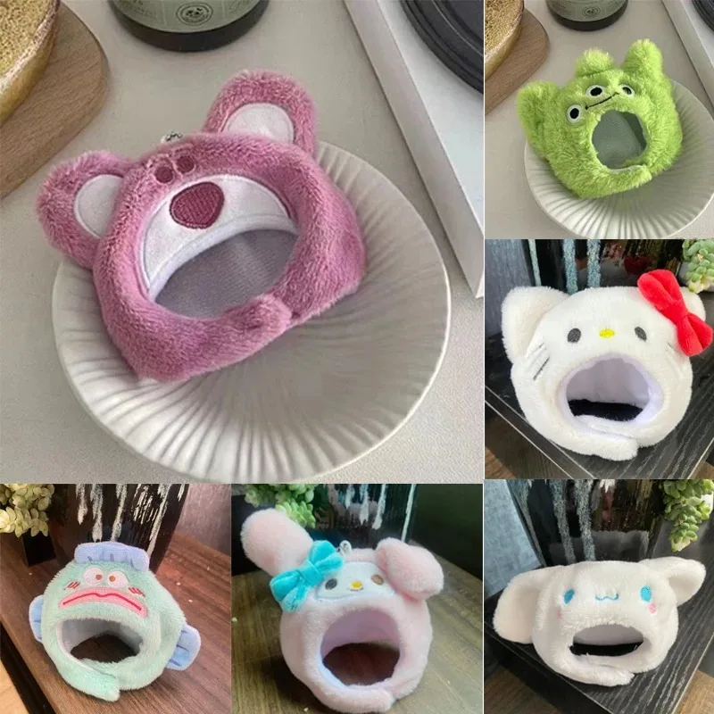 10-12cm capa de cabeça de boneca roupas de pelúcia três olhos menino peixe kurome olá kittys taiyaki boneca dos desenhos animados acessórios de roupas sanrios