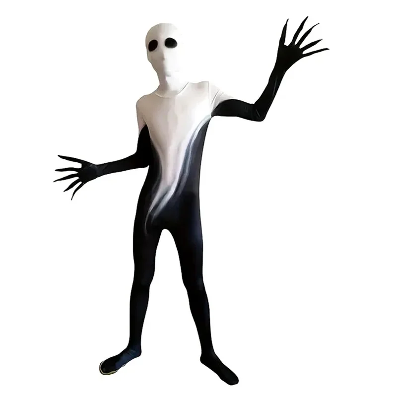 Cartoon Printed Spooky Ghosts and Goblins Jumpsuit Halloween Horror Grim Reaper Child Costume Adult Child Cosplay Mask Dress Up
