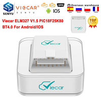 Viecar ELM327 V1.5 Bluetooth 4.0 OBD 2 OBD2 for Android/IOS ELM 327 V1 5 Car Diagnostic Scanner Tool Code Reader iCar Pro Vgate