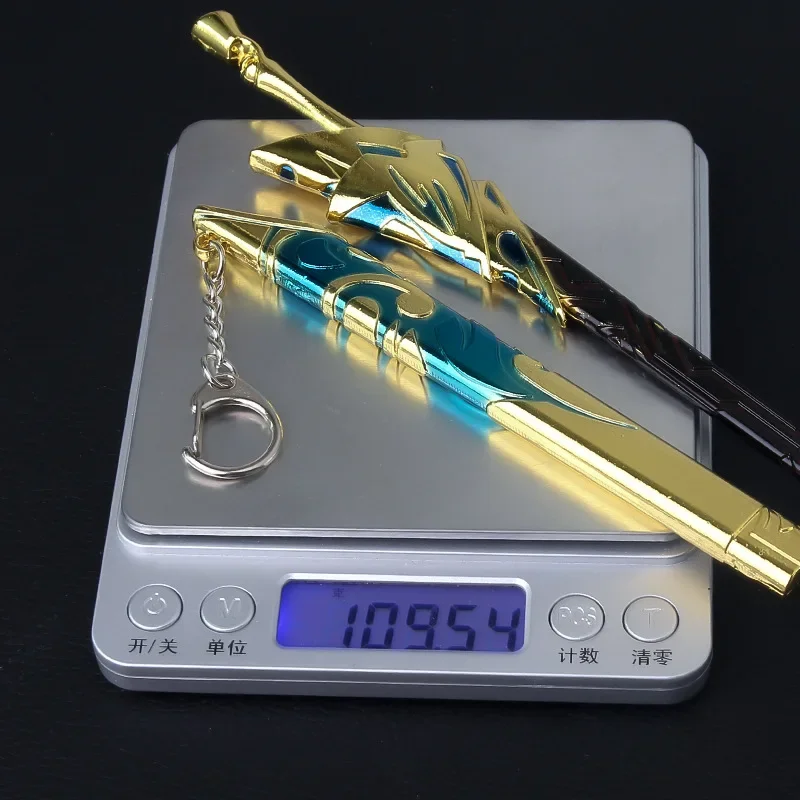 Llavero periférico de juego nocturno Fate/Stay de 22cm/8,66 pulgadas, espada samurái con vaina, arma de juguete de Metal, modelo de colección de manualidades, regalos