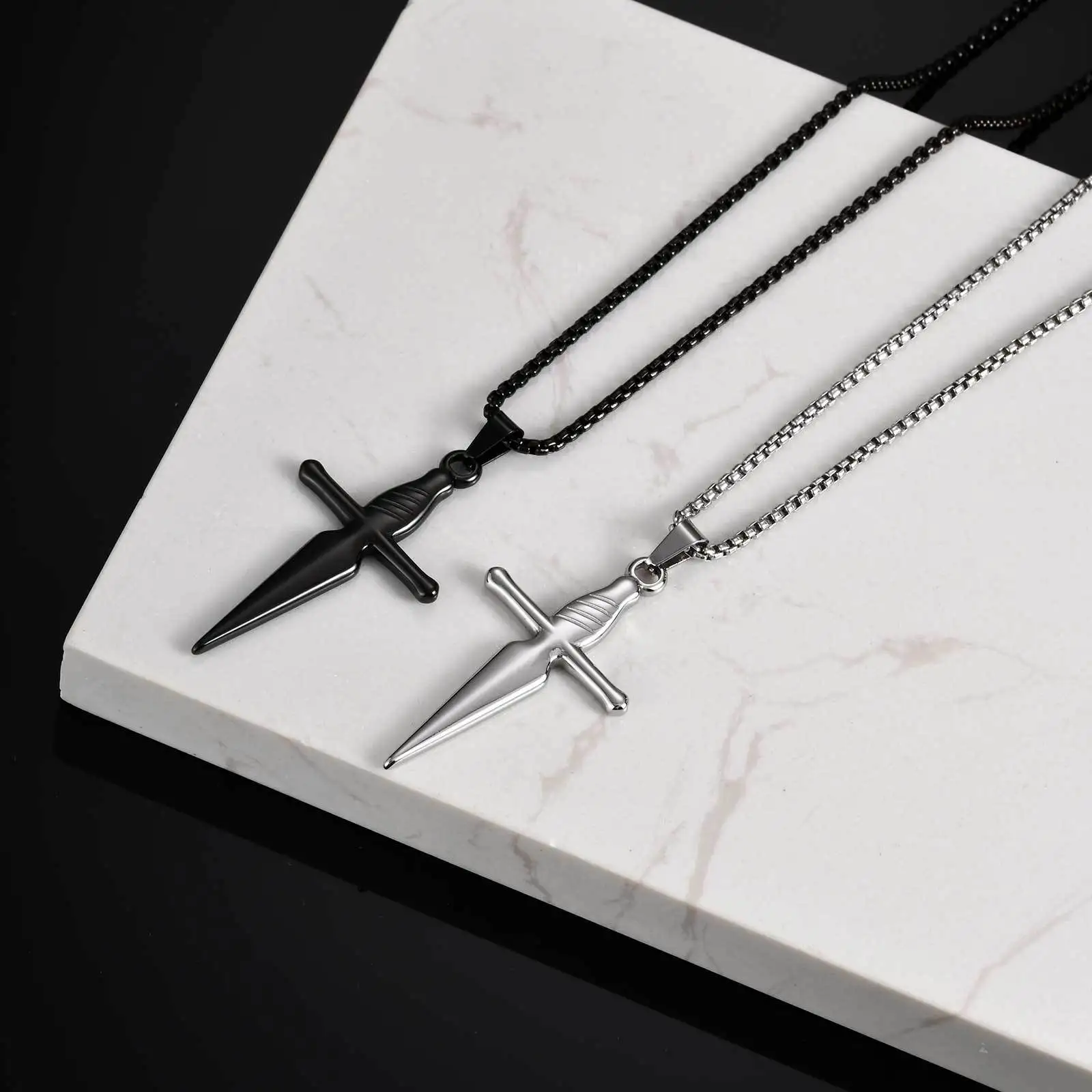 

New Arrival Cross Necklace for Men Woman Cross Pendant Stainless Steel Necklace