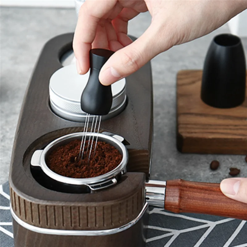 DONQ-إسبرسو اكسسوارات القهوة مسحوق الموزع القهوة النمام WDT أداة اليد النمام مع قاعدة لمطابخ المقهى