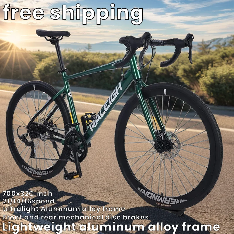 21/14/16speed Aluminum Alloy Gravel Bike Front Rear Mechanical Disc Brake 700x32c Road bike,Three year warranty free shipping