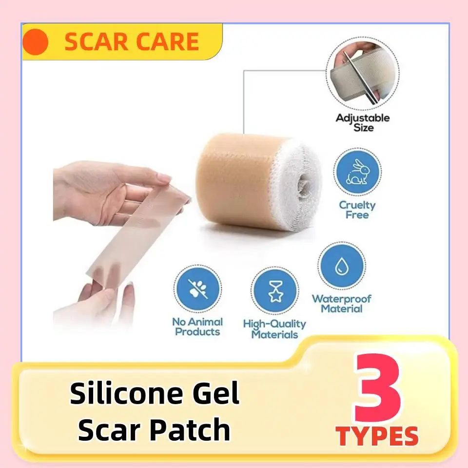 Silicone Gel Scar Sheet Patch Treatment Removal Tape Invisible Acne Trauma Burn Scar Cover Skin Repair Beauty