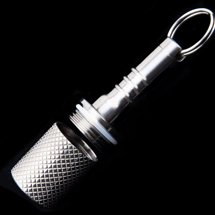 Pure Titanium Mini Waterproof Warehouse Small Medicine Bottle Sealed Outdoor Portable First Aid Pill Bottle Sealed Can